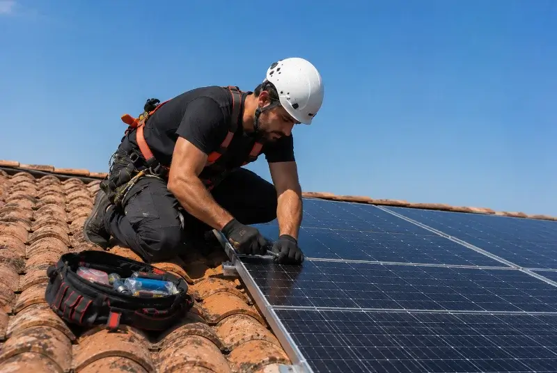 Maintenance et monitoring de panneaux solaires à Beaufou